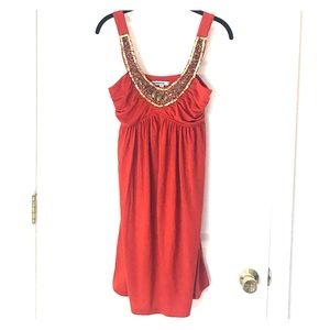 Never worn dress with sequence detail